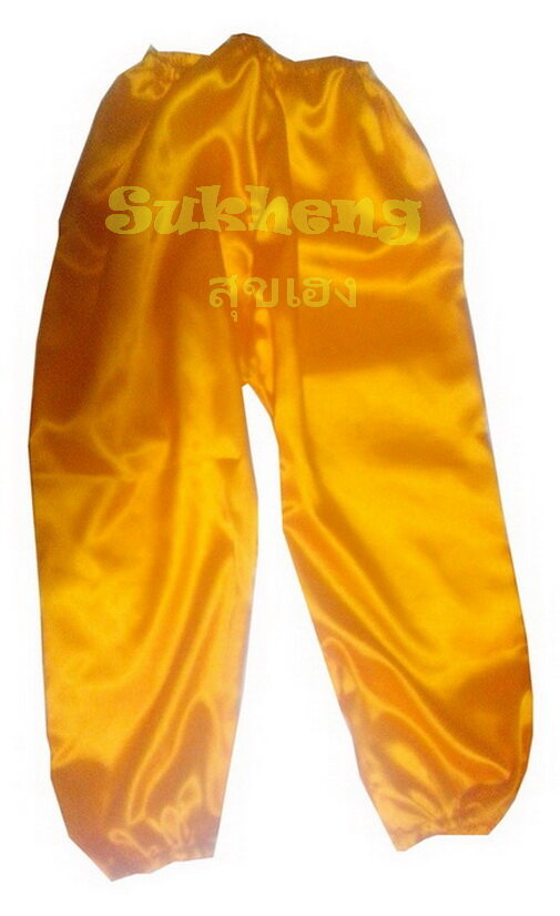 Sukheng กางเกงกังฟูสำหรับเชิดสิงโต สี สีเหลือง สี สีเหลือง