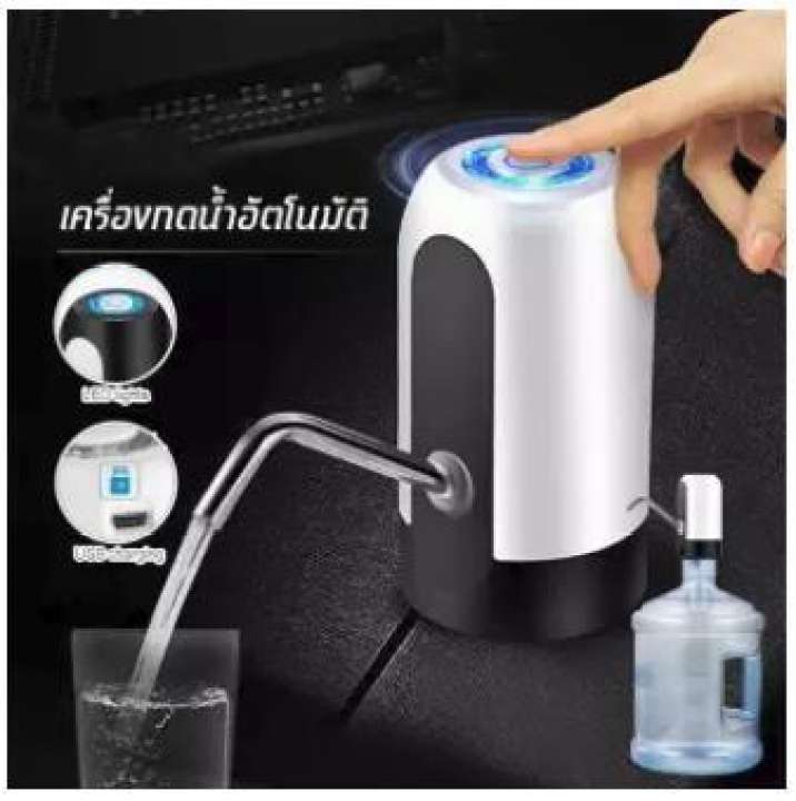 เครื่องปั๊มน้ำดื่มอัตโนมัติ ที่ปั๊มน้ำถัง ที่สูบน้ำ ปรับความยาวได้ ทำจากวัสดุคุณภาพ ไม่มีสารพิษ สะอาดและอนามัย แบบชาร์จไฟ