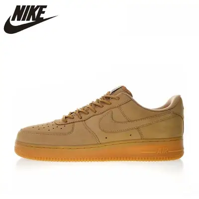Nike Air Force 1 Low 07 Flax Men and Women Skateboarding Shoes Outdoor Sneakers Shock Absorption AA4061 200