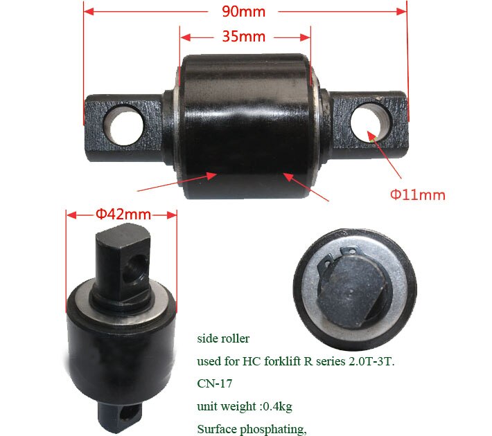CN17 WANDA ลูกปืนประคอง CN-17 โฟล์คลิฟ โรลเลอร์ประคอง ( 20x42x34x90 mm ...