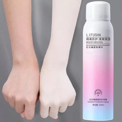Elegant lady Protective spray skin care product isolation