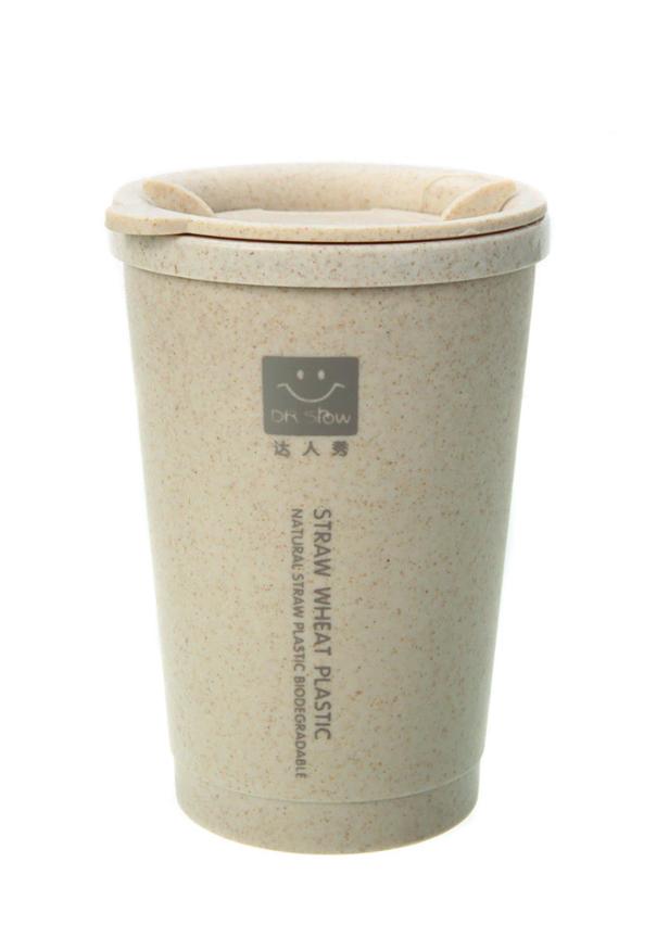 แก้วชา กาแฟ เก็บความร้อน ความเย็น ทำจากฟางข้าวสาลี ขนาด 280 ML