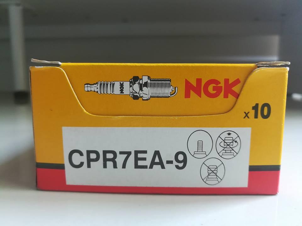 หัวเทียน มอเตอร์ไซค์ NGK CPR7EA-9(ของแท้ 100%) จํานวน 10ชิ้น/กล่อง