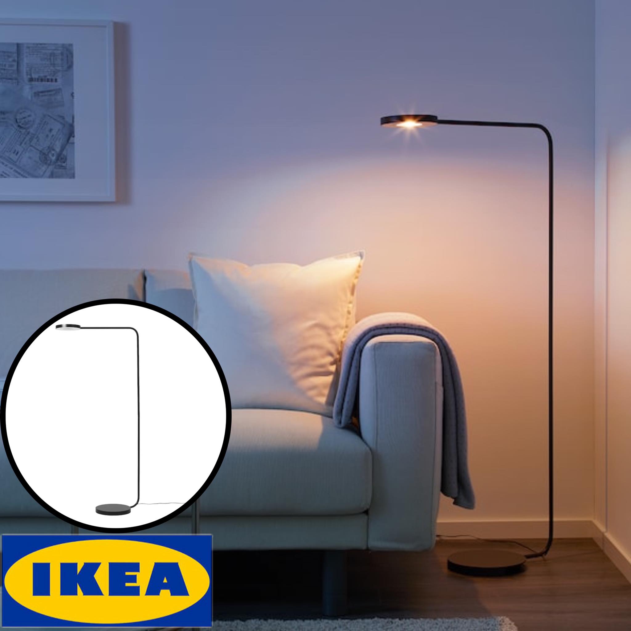 IKEA ของแท้ YPPERLIG อิปเปอร์ลิก โคมไฟตั้งพื้น LED, เทาเข้ม