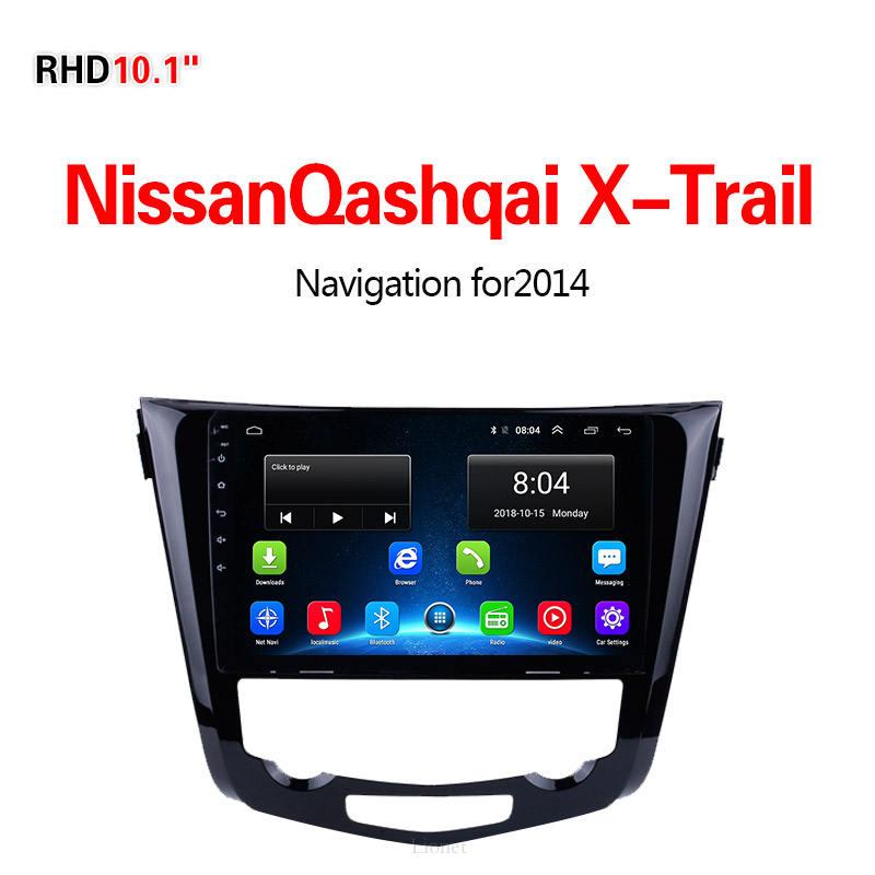 เครื่องนำทาง สำหรับรถยนต์ NissanQashqai X-Trail 2014 10.1 Inch Android 6.0 4G NET 1G/16G  แผนที่ในการนำทาง