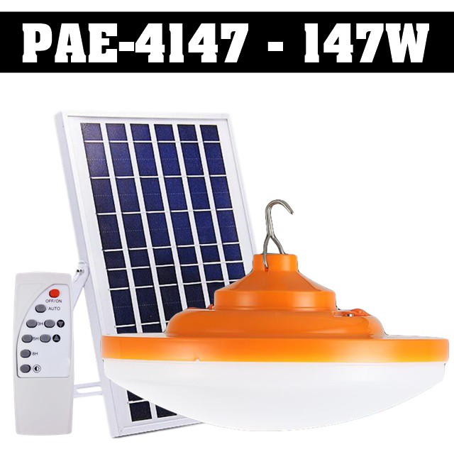 ส่งฟรี หลอดไฟโซล่าเซลล์ หลอดไฟ พร้อมแผงโซล่าเซลล์ หลอดไฟLED หลอดไฟพลังงานแสงอาทิตย์ PAE4147-147W เก็บเงินปลายทาง