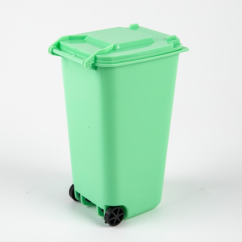 Yunyoshan Lofty Mini Desktop Trash Can Plastic Waste Bins With Lid Household Clean Trash Desk