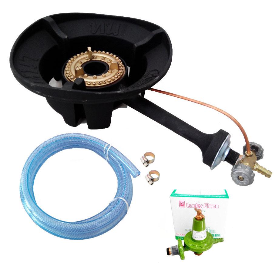 Micro ชุดเตาแก๊สแรงดันสูง หัวเตาเปลวไฟตรง รุ่น KB5 + หัวปรับแก๊ส L-323 + สายแก๊ส