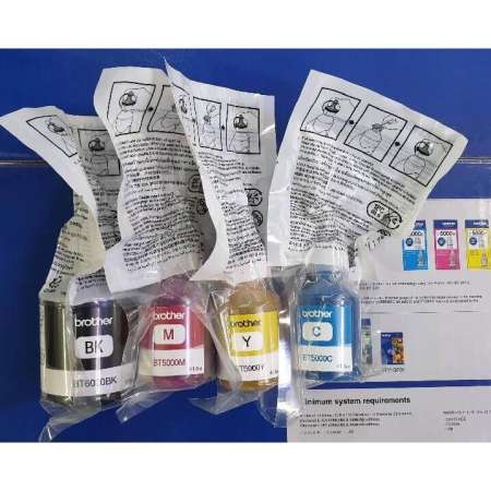 หมึกเติม Brother BT6000BK, BT5000C, BT5000M, BT5000Y for T300/T500W/T700W/T800W (No BOX) หมึกเติม Brother BT6000BK, BT5000C, BT5000M, BT5000Y for T300/T500W/T700W/T800W (No BOX)