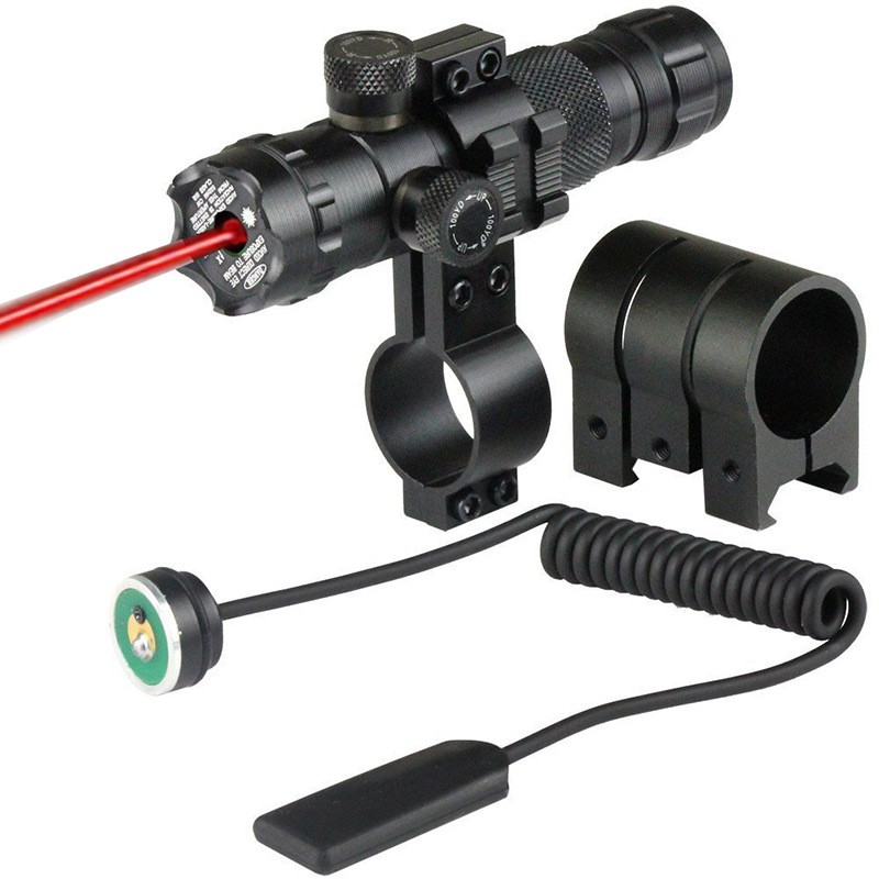 【One_boutique】เลเซอร์ติดปืนยาวของแท้ laser scope ปรับใน สีแดง ชุดเลเซอร์อินฟราเรดสีแดงและสีเขียวขนาด 11 มม