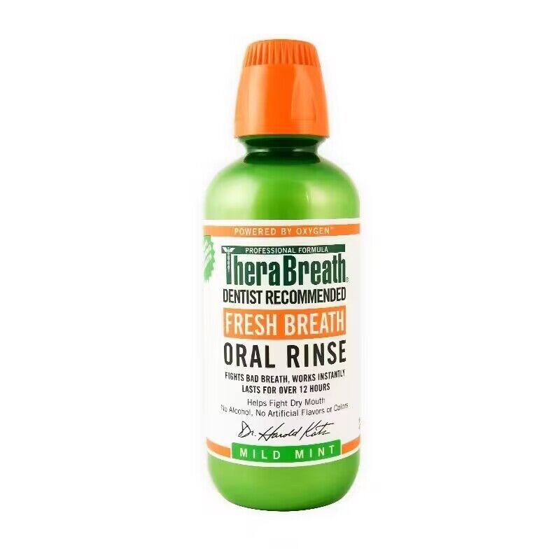 น้ำยาบ้วนปาก สูตรปราศจากแอลกอฮอล์ Mild Mint TheraBreath Oral Rinse ...