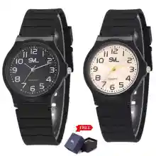 ภาพขนาดย่อของภาพหน้าปกสินค้า(Buy 1 get 1 Free ) SVL นาฬิกาข้อมือ Unisex (แถมกล่องสวยหรู) รุ่น MQ-24 จากร้าน NINE FACE บน Lazada