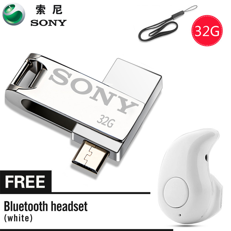 (ฟรี ชุดหูฟังบลูทู ธ S530)SONY แฟลชไดรฟ์ usb OTG pendrive 32 GB สำหรั สมาร์ทโฟน