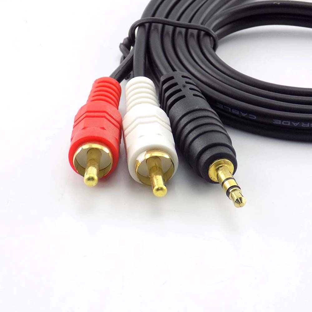 Loa Âm Thanh OFTBT Bộ Chuyển Đổi Âm Thanh Nổi Nhạc TV MP4, Phích Cắm 3.5Mm Đầu Nối Giắc Cắm Dây Âm Thanh Cho Điện Thoại Âm Thanh Nổi 2 RCA Cáp Chuyển Đổi Âm Thanh AUX Line 3.5Mm Sang 2 RCA