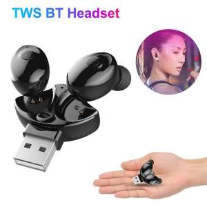 Truly Wireless Earbuds Bluetooth 5.0 Mini Sport Earphone In Ear Headphones Stereo Noise Cancellation Headsets with Built-in Mic