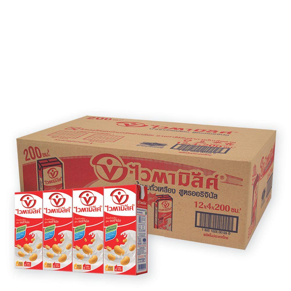 ไวตามิ้ลค์ นมถั่วเหลือง 200 มล. x48 กล่อง/Vitamilk Soymilk 200ml x48 boxes