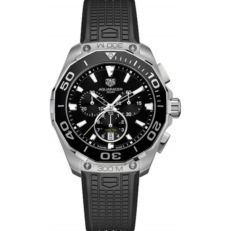 TAG Heuer Aquaracer Chronograph Quartz Black Dial Watch CAY111A.FT6041