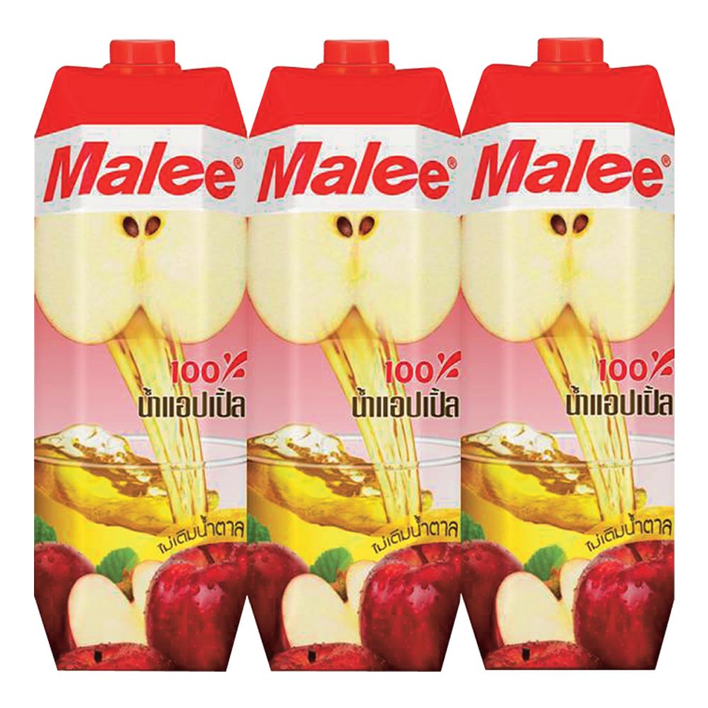 มาลี น้ำแอปเปิ้ล 100% 1,000 มล. (3 กล่อง)