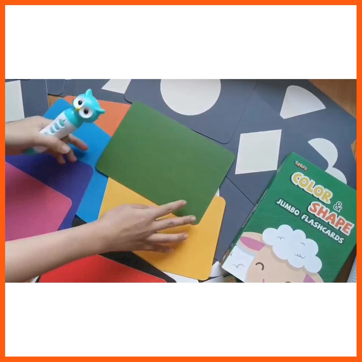 SALE Toybies บัตรคำยักษ์ Color&Shape มีเสียงพูด เมื่อใช้ร่วมกับปากกาพูดได้ Toybiesหนา ฉีกไม่ขาด พิมพ์ด้วยหมึกถั่วเหลือง เกมและอุปกรณ์เสริม แผ่นและตลับเกม เพลย์สเตชั่น