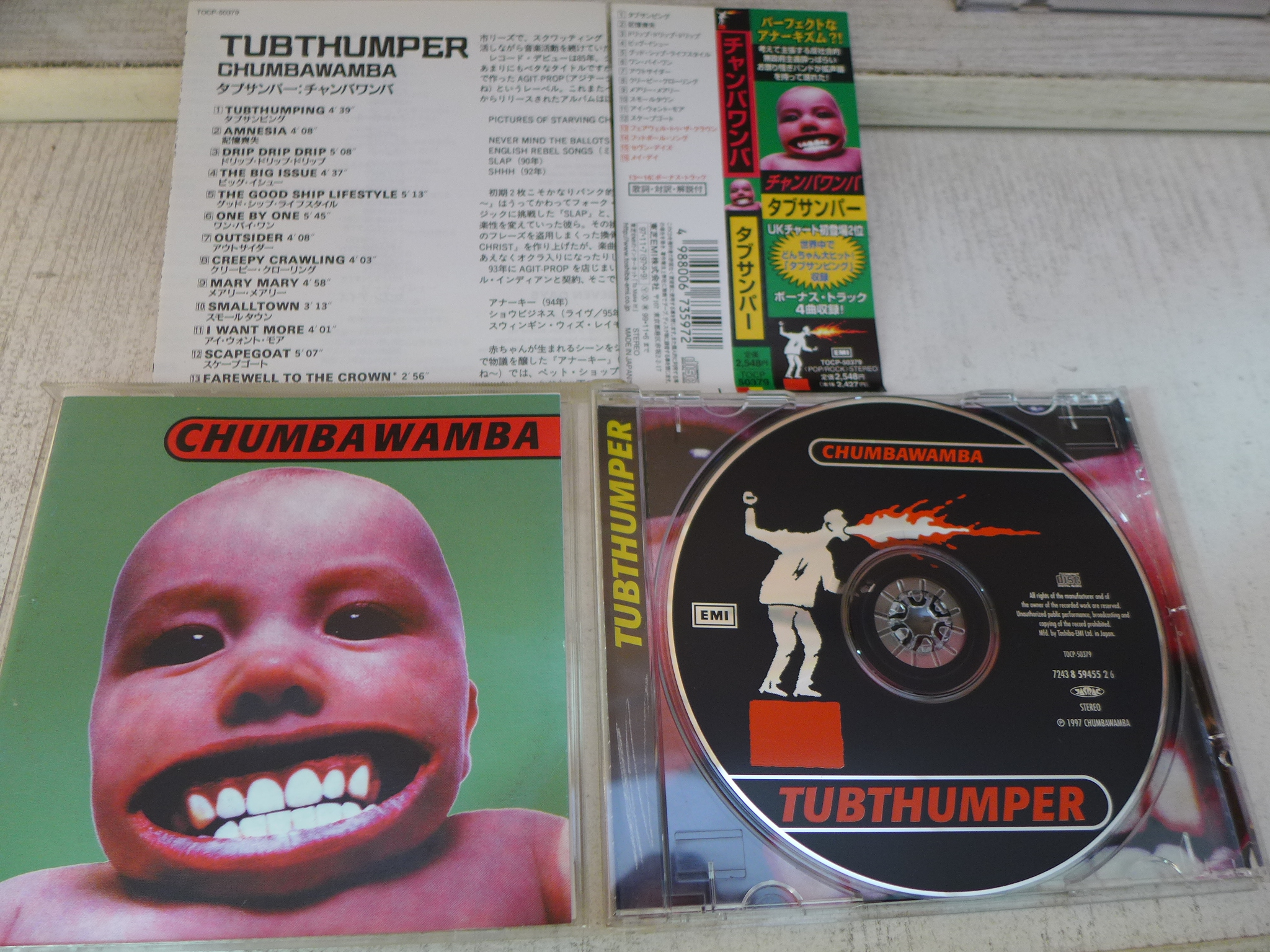 Authentic CD R pop rock electronic back punk band chumbawamba with sidebar