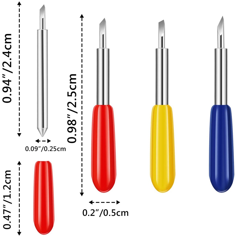 100 Cutting Blades, for Explore Air / Air 2 Maker Expression 30/40/60 Degree Cutting Plotter Replacement Blades