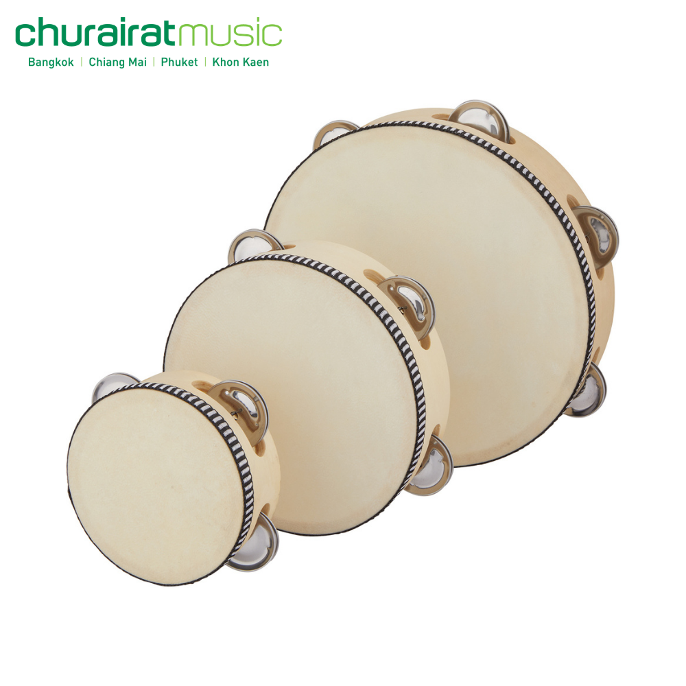 Custom Tambourine with Head เครื่องเคาะจังหวะ by Churairat Music