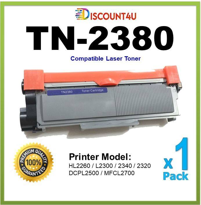 Discount4U .. Toner ตลับหมึกโทนเนอร์เลเซอร์เทียบเท่า สำหรับ TN2380/TN2360/2380/2360 for Printer HL-L2320D,L2360DN,L2365DW, DCP-L2520D, L2540DW,MFC-L2700DW, MFC-L2740DW