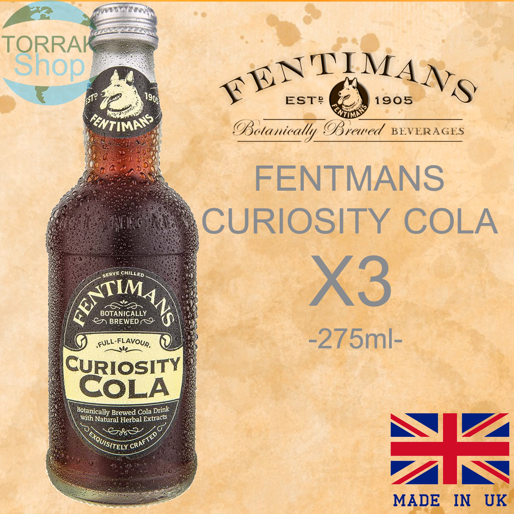 Fentimans Curiosity Cola  เฟนติแมนส์ โคล่า 275มล. แพ็ก 3 ขวด