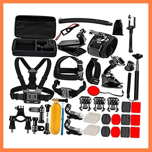 Pinkegg Gopro Accessories kit 50 in 1 Bundle Action Camera Accessory Kit ชุดอุปกรณ์เสริมกล้องแอคชั่น for GoPro Action Camera ฟรี ของแถม