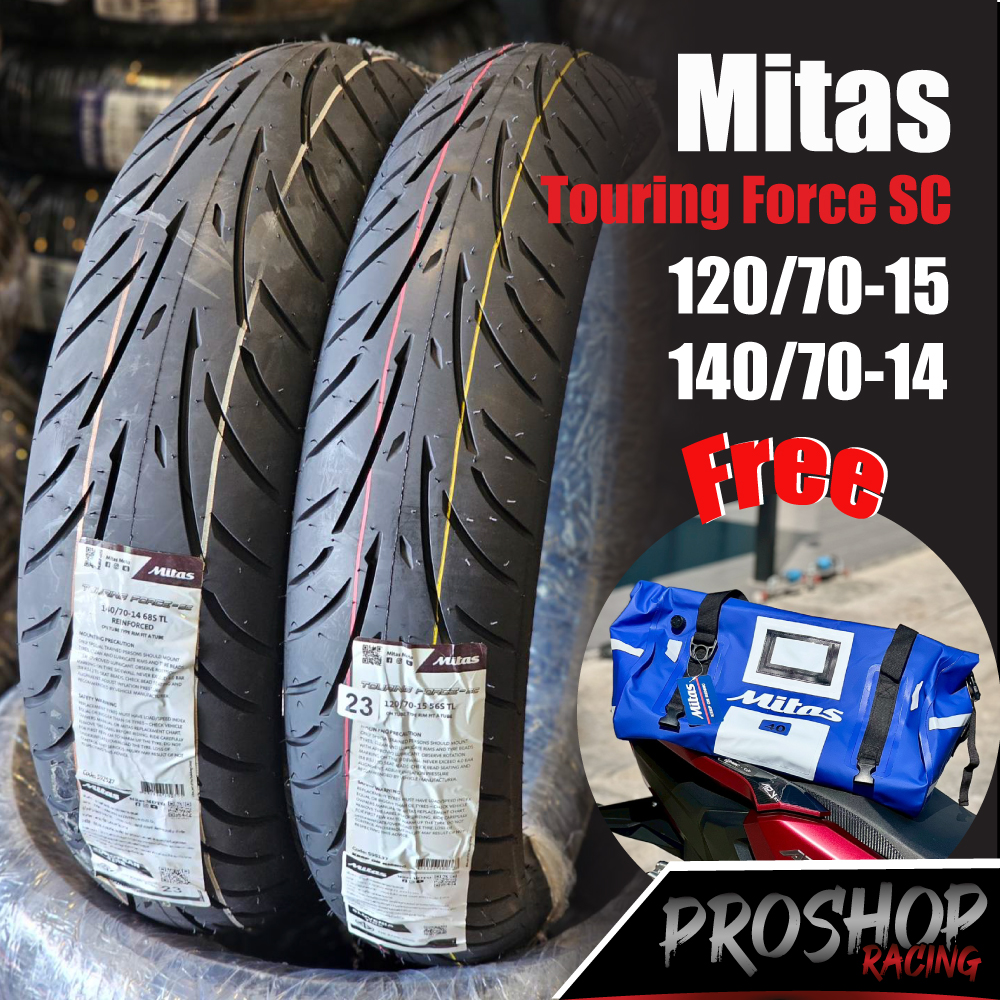 Cao su Mitas Touring Force SC cho Xmax, New Forza 300, lốp 14/15.