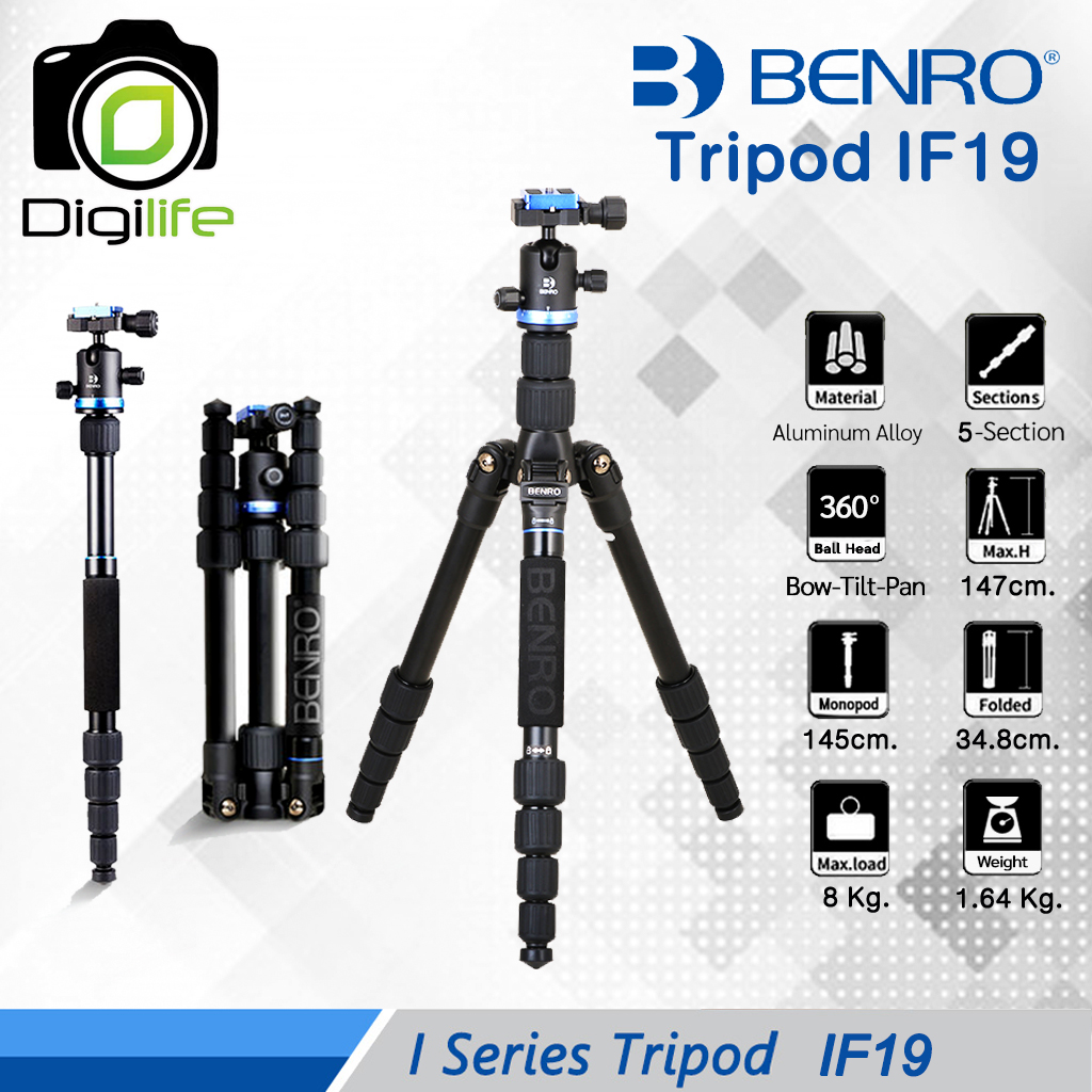 Benro Tripod IF19 ขาตั้งกล้อง อเนกประสงค์ Monopod กลับหัวได้ MixASale