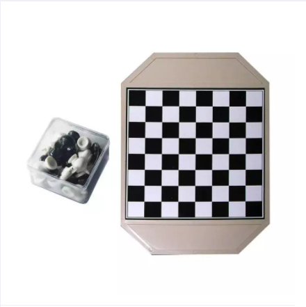 หมากรุกไทย พลาสติก (สีขาว-ดำ) พร้อมกระดานพลาสติก เกมส์หมากรุก เกมกระดาน Thai Chess
