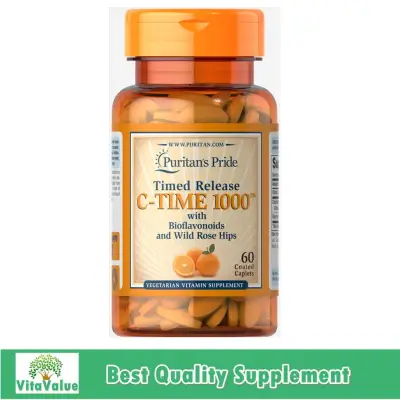 Puritan's Pride Vitamin C-1000 mg Time Release 60 Caplets