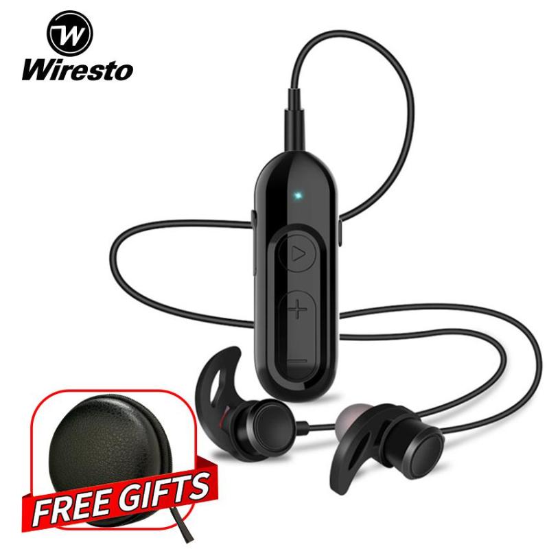 Wiresto Wireless Earbuds Bluetooth Headphones In Ear Earphone Magnetic Sport Headphone HiFi Bass Stereo Earpiece Car Bluetooth Earphones with Bluetooth Receiver Free Case Box Singapore