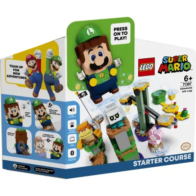 LEGO® Super Mario 71387 Adventures with Luigi Starter Course (280 Pieces) Building Kit; Collectible Toy Playset for Creative Kids