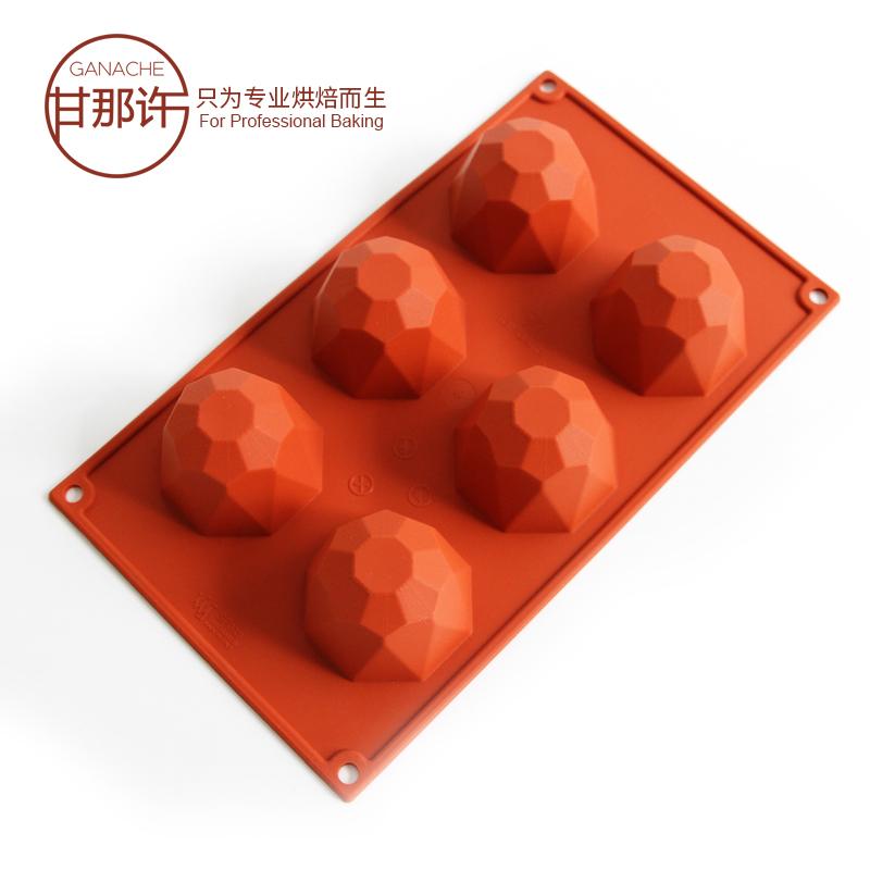 Gan Đó Xu Ý Silikomart SF049 6 THẬM CHÍ Kim Cương Silicone Khuôn Khuôn Bánh Bánh Mousse Khuôn