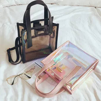 transparent bucket bag