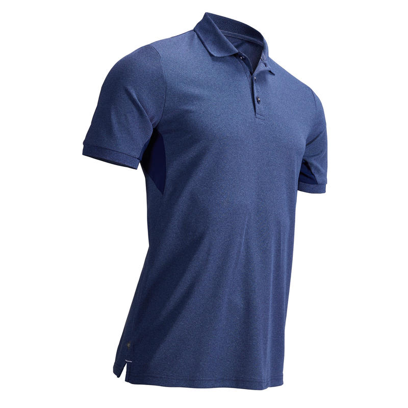 เสื้อโปโลผู้ชายสำหรับใส่ตีกอล์ฟในสภาพอากาศร้อน (สีน้ำเงิน Mottled Blue)รองเท้าและเสื้อผ้าสำหรับผู้ชาย