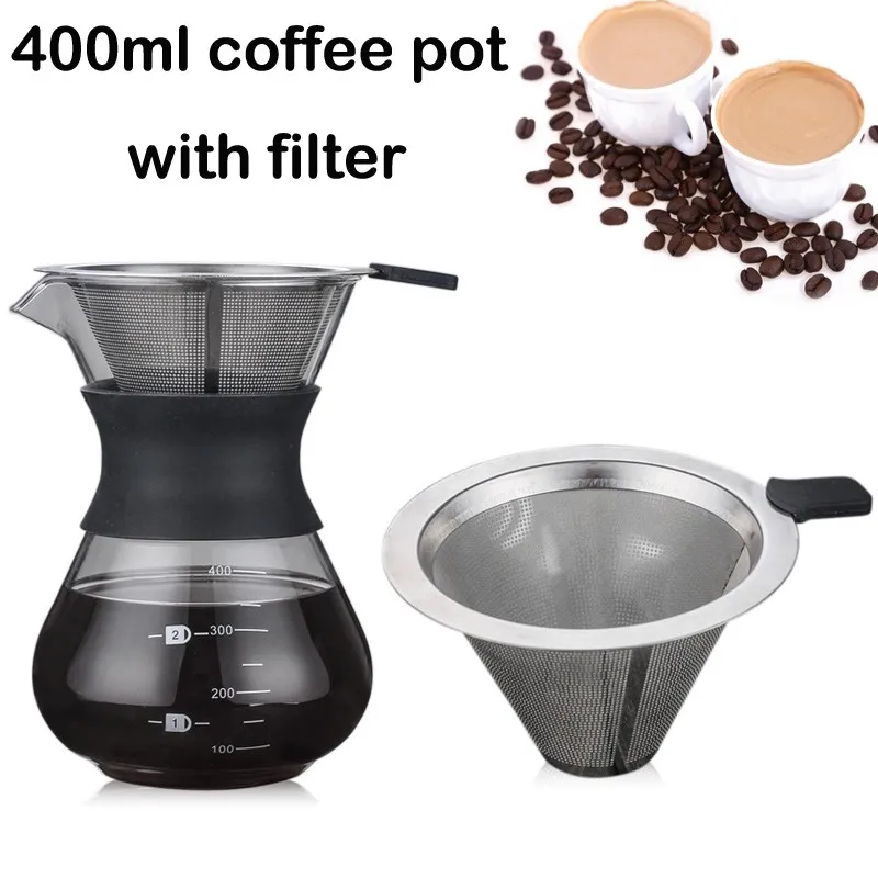KET กาต้มน้ำไฟฟ้า เหยือกดริปกาแฟ ถ้วยดริปกาแฟ 400ml กาต้มกาแฟ หม้อกาแฟ ปกาแฟ เหยือก กรวย โถดริปกาแฟ พร้อมตัวกรอ กาต้มน้ำ