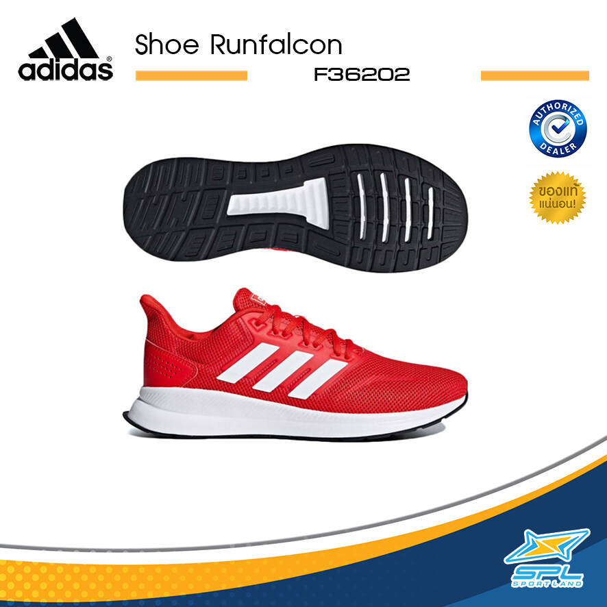 Adidas รองเท้าวิ่ง รองเท้าผู้ชาย รองเท้าออกกำลังกาย อาดิดาส Running Man Shoe Runfalcon F36202 (2000) สี แดง ไซส์ EU 40 สี แดงไซส์ EU 40