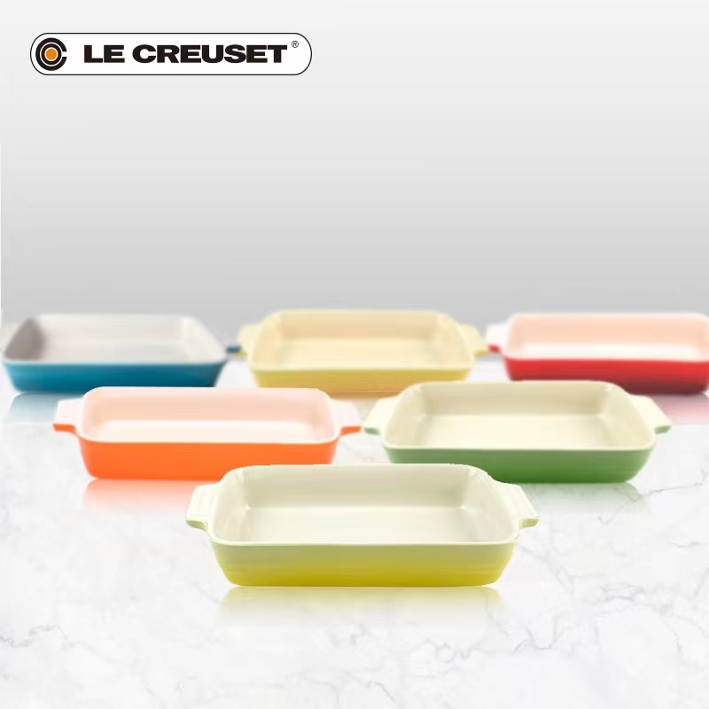 Le Creuset Rectangular Barbecue Plate 26cm Baking Bowl Pan Oven