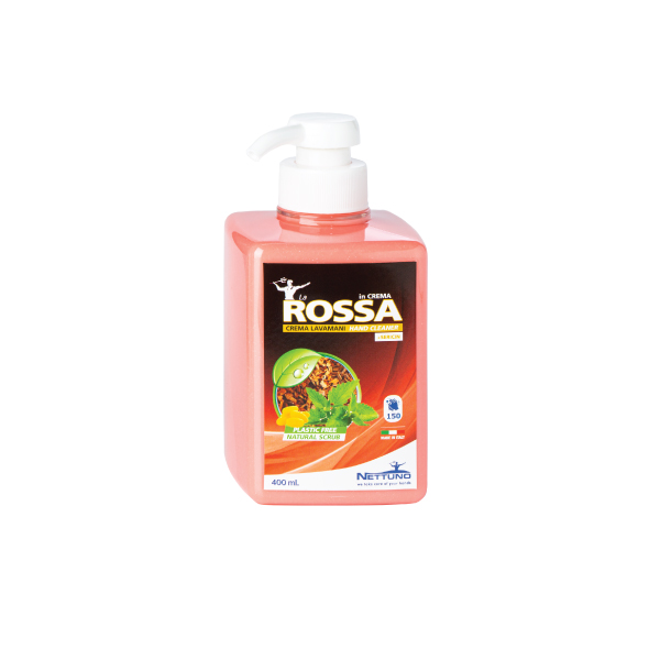 น้ำยาล้างมือ Nettuno #01787 Rossa in Crema ขนาด 400 mlผสมโปรตีนจากตัวไหม ล้างมือที่เลอะคราบสกปรกจากน้ำมันเครื่อง จารบี กำจัดกลิ่นคาว