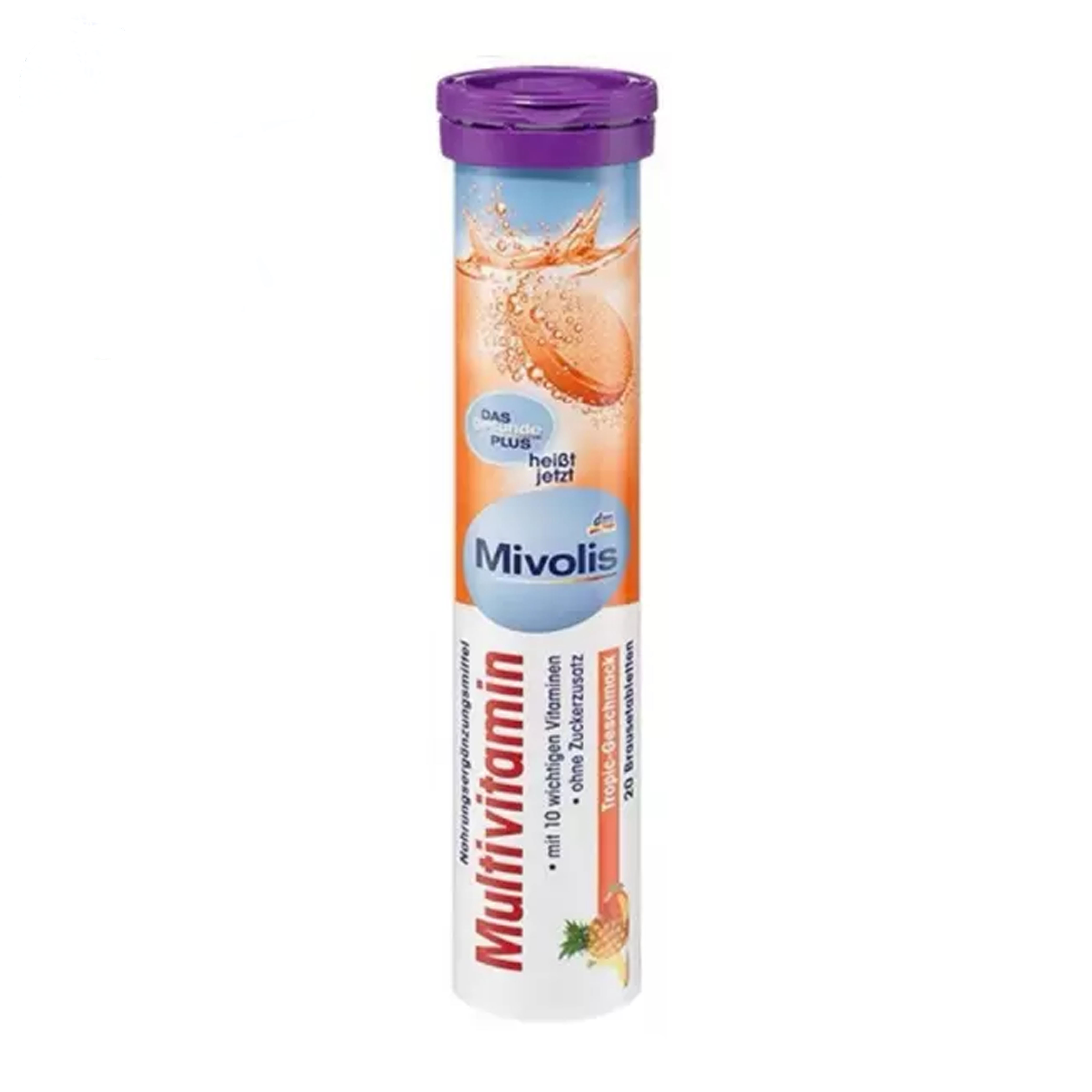 Mivolis วิตามินเม็ดฟู่ ละลายน้ำ สีม่วง (MultiVitamin) หลอดละ 20 เม็ด