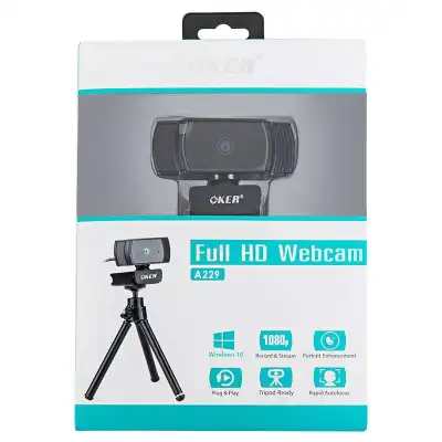 Webcam OKER (A229) ความละเอียด Full HD 1080P