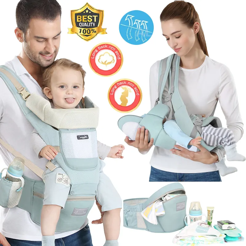 ภาพสินค้าBabysafe เป้อุ้มเด็ก เป้อุ้มเด็กฝ้าย 0-4 ปี Baby Carrier เป้อุ้มเด็กระบายอากาศ 3-in-1 กระเป๋าอุ้มเด็ก กระเป๋าอุ้มลูกสินค้า กันแดด กันลม Baby Hipseat จากร้าน BabySafe บน Lazada ภาพที่ 2