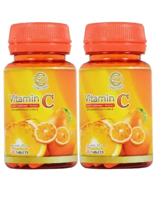 [2 กระปุก/กระปุกละ 30 เม็ด] ซีโนเซน วิตามิน ซี (Zenozen Vitamin C 1000 mg.)