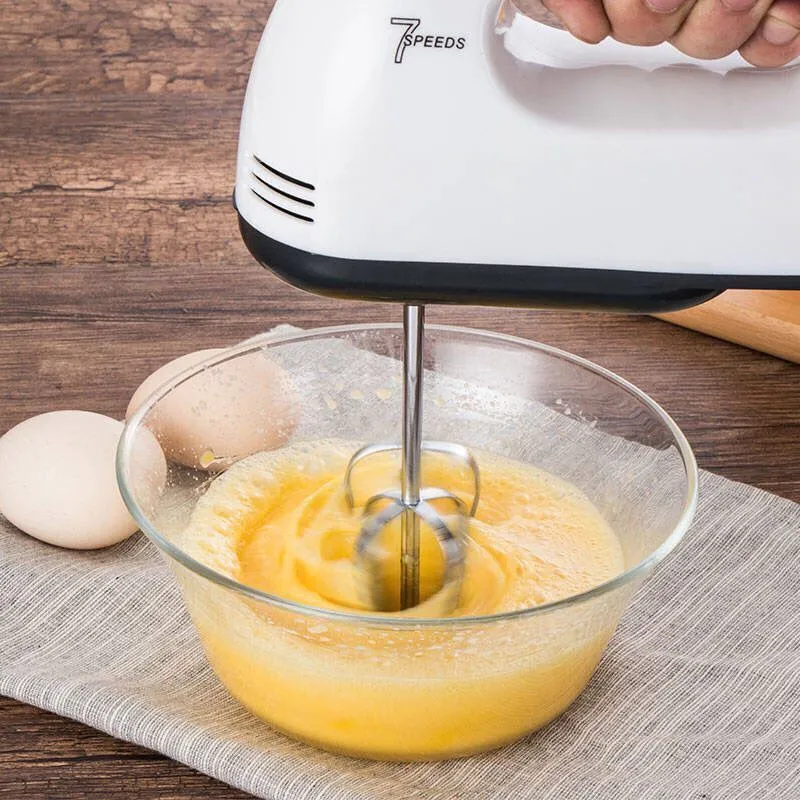 ครอบครัวครัวเครื่องตีไข่แบบมือถือเครื่องตีไข่, เครื่องปั่น, สามารถปรับความแรงได้ 7 ระดับ, แถมฟรีเครื่องปั่นบะหมี่ Blender Egg Bea