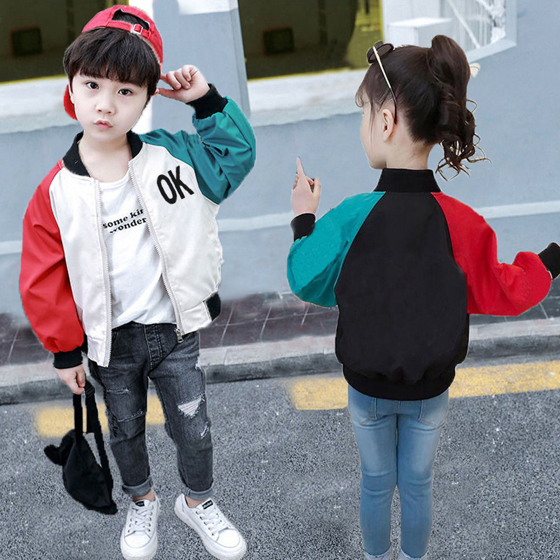 LL เสื้อแจ็กเก็ตสำหรับเด็กชายและเด็กหญิง,ชุดเบสบอลสไตล์เกาหลี
