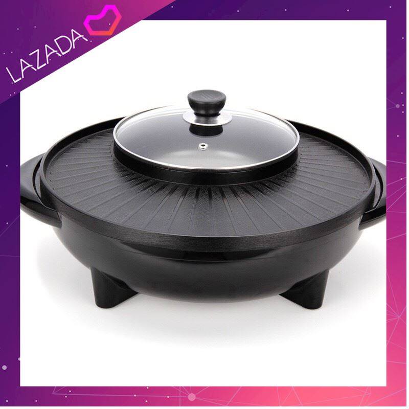 คุณภาพดี ⦿2 in 1 หม้อต้ม + เตาปิ้งย่าง 1.8L 33.5 x 38 x 13.4 ซม.SHABU Circle Boiling pot and grill 圆锅