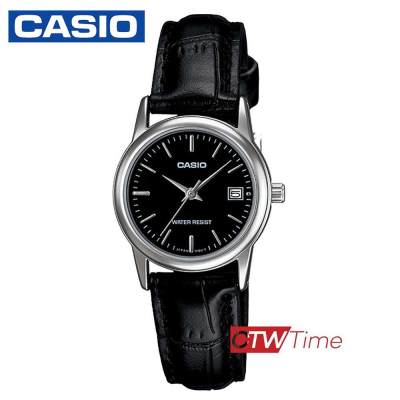 ส่งฟรี !! Casio Standard นาฬิกาข้อมือผู้หญิง สายหนัง รุ่น LTP-V002L-1AUDF - สีดำ ส่งฟรี !! Casio Standard นาฬิกาข้อมือผู้หญิง สายหนัง รุ่น LTP-V002L-1AUDF - สีดำ